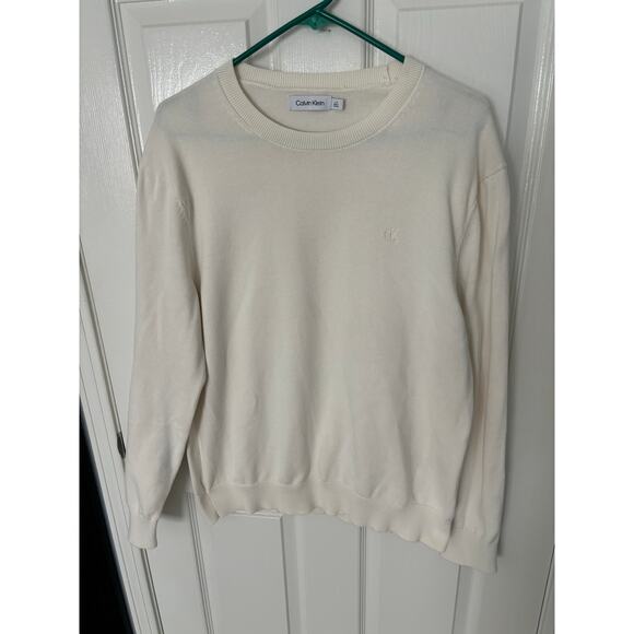 Women’s Calvin Klein white lightweight sweater size L - Picture 1 of 4